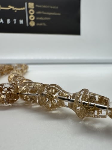 سبحة فاتوران تركي محشر بورق الذهب عدد الخرز 33