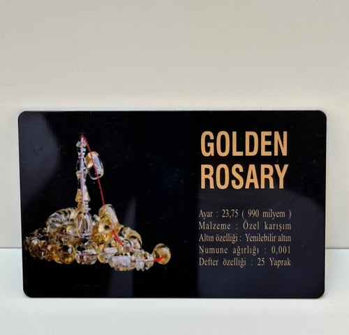 سبحة فاتوران تركي محشر بورق الذهب مع شهادة المصنع