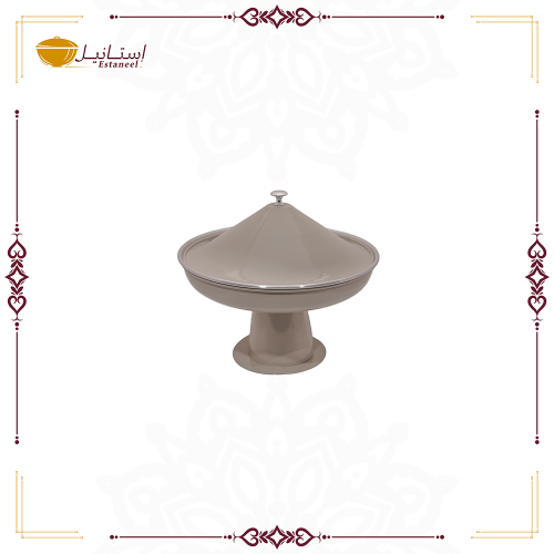 سخان تقديم النخبة ملون صغير مع غطاء ( لون رمادي )