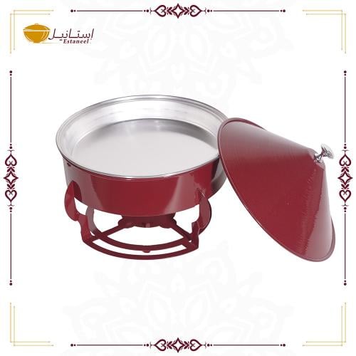 سخان حلا قواعد سادة ملون كبير مع غطاء مقاس 30 ( لو...