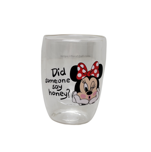كوب قهوة شفاف ميكي ماوس من متجر فرص 80 مل
