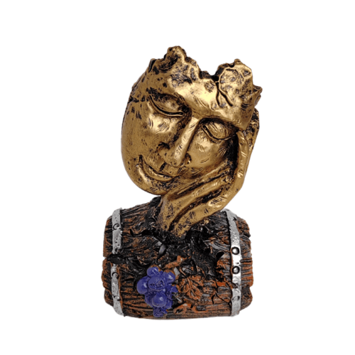 (تأمل) تحفة فنية لركن القهوة لون فضي حجم صغير