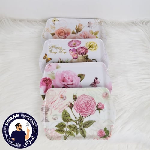 صينية تقديم صغيرة غصن الورد