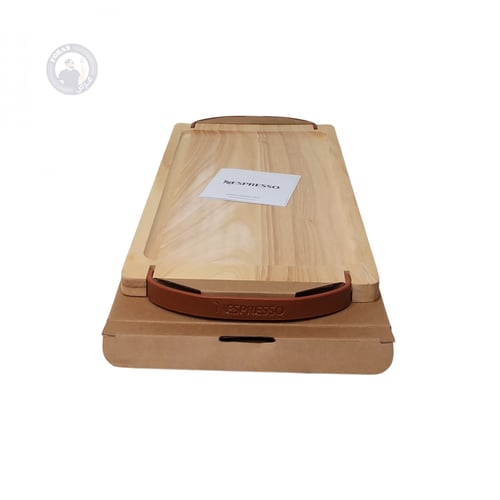 صينية تقديم من نسبريسو من الخشب الفاخر متعددة الاس...