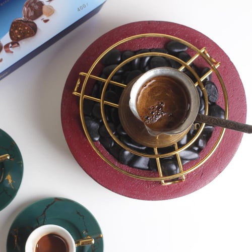 قاعدة تدفئة بلون عنابي كامل ( مخصصة بالاسم أو عبار...