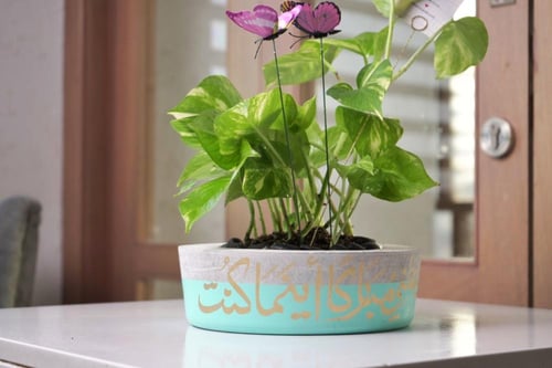 حوض كونكريت بتصميم تركواز ( مخصصه بالأسم )