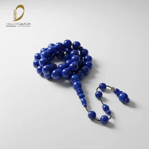 سبحة فاتوران ازرق مموج