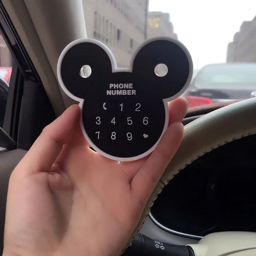 زينة للسيارة (لكتابة رقم صاحب السيارة) اللون الاحم...