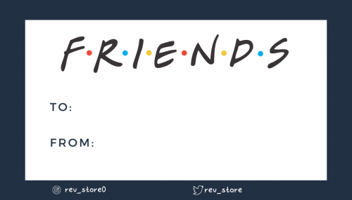 كرت هدايا مسلسل فريندز