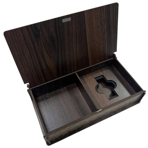 صندوق خشب مضغوط للأوقية + للربع تولة