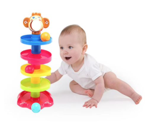 لعبة برج الكرات الملونة للأطفال الصغار