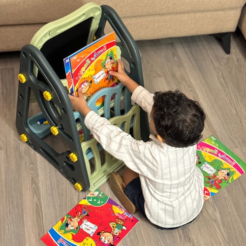 سبورة 3 في 1 تعليمية مع كرسي