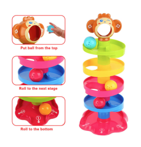 لعبة برج الكرات الملونة للأطفال الصغار