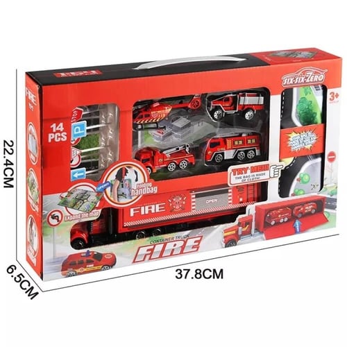 شاحنة نقل سيارات رجال الإطفاء