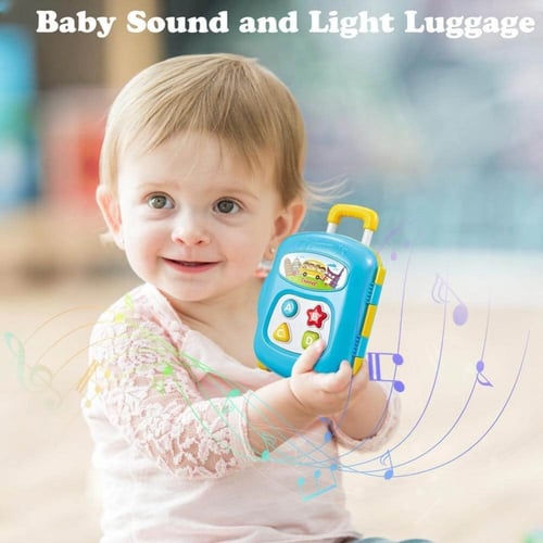 يد تحكم مع حقيبة سفر يصدر موسيقى