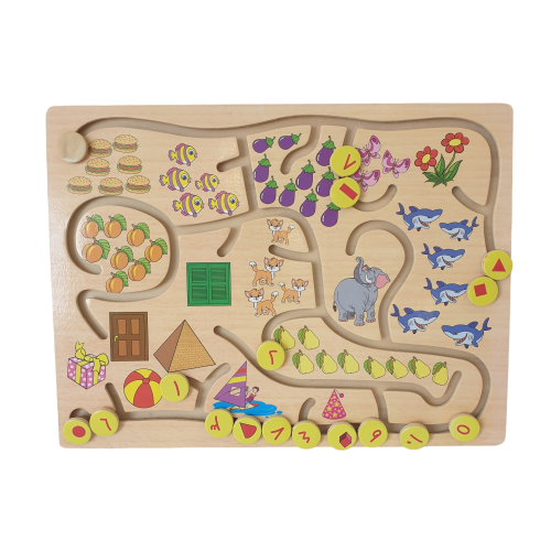 متاهات الأرقام . وصل الرقم بما يناسبه