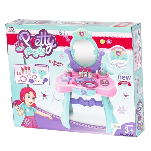 طاولة تسريح الشعر مع أدوات التزيين بالحجم الكبير