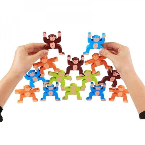 لعبة قرود خشبية