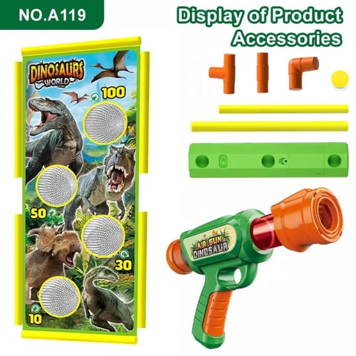 لعبة مسدس هوائي مع هدف ديناصورات