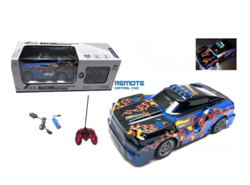 سيارة سباق زرقاء بالتحكم عن بعد