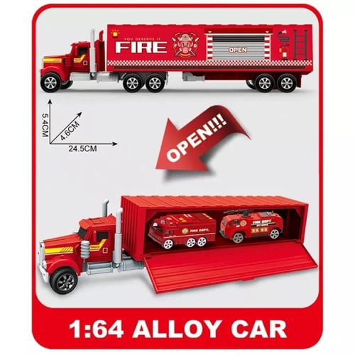 شاحنة نقل سيارات رجال الإطفاء