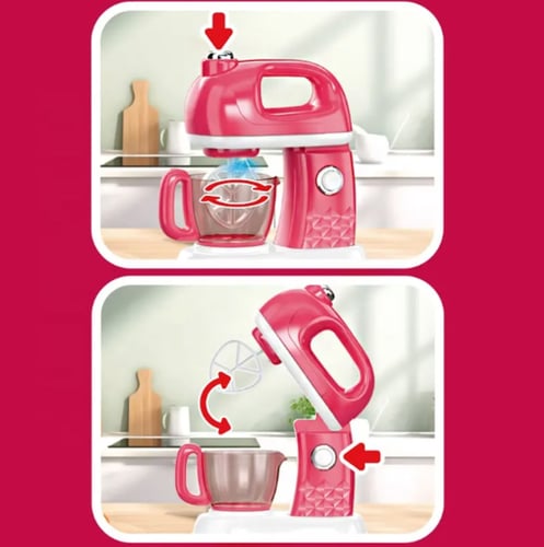 خلاط ألعاب مطبخ للأطفال مع ملحقات