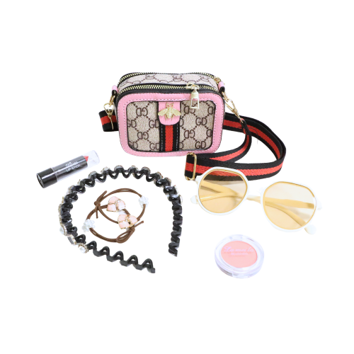 مجموعة مكياج للأطفال بحقيبة صغيرة