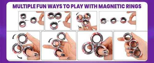 3 Finger Ring Magnetic Fidget