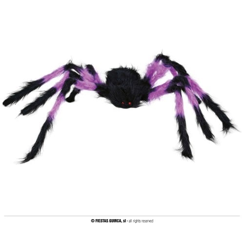 PURPLE AND BLACK SPIDER, 75 CMS. (24497)
