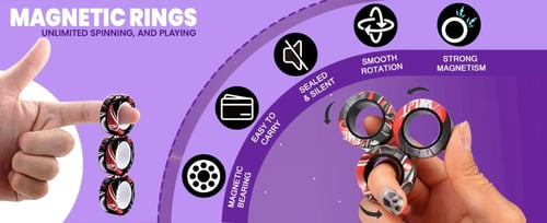 3 Finger Ring Magnetic Fidget