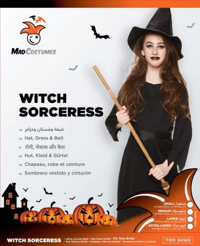 Mad Costumes Witch Sorceress Kids Halloween Costum...
