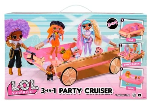 LOL Surprise OMG - (3 In 1) Party Cruiser Car With...