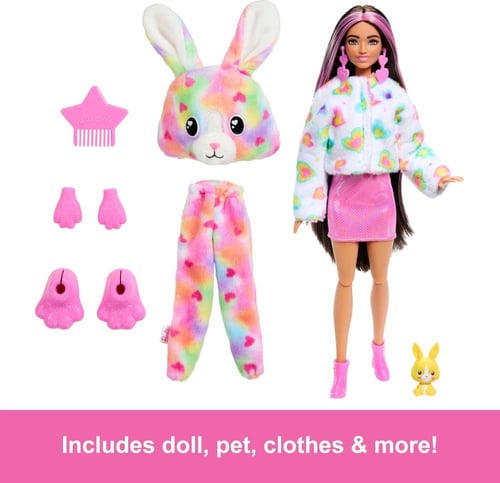 Barbie - Cutie Reveal Costume - Tie-Dye Bunny Plus...