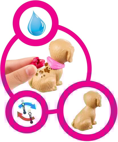 Barbie Doll and Pet Boutique Playset with 4 Pets
