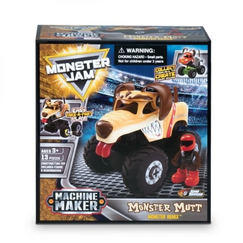 Monster Jam Monster Mutt Machine Maker(15 Pieces)