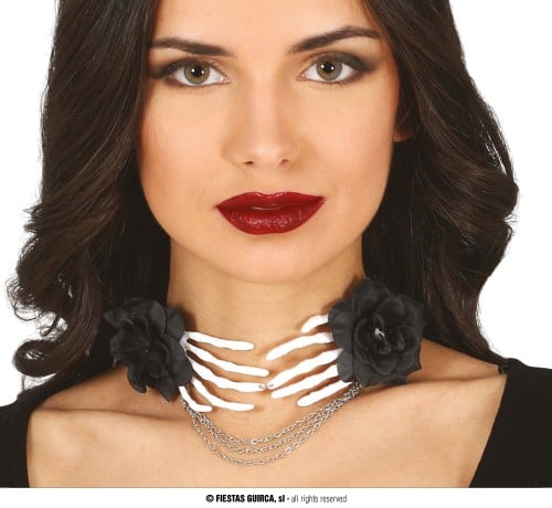 SKELETON HANDS CHOKER (24336)