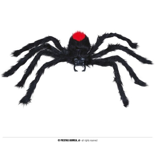 BLACK FURRY SPIDER, 60 CMS. (24547)