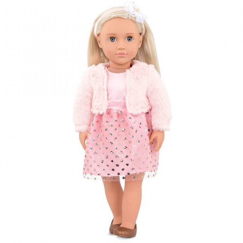 Our Generation Millie Doll With Bright Pink Dress