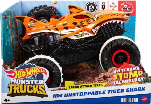 Hot Wheels - Monster Trucks Unstoppable Tiger Shar...