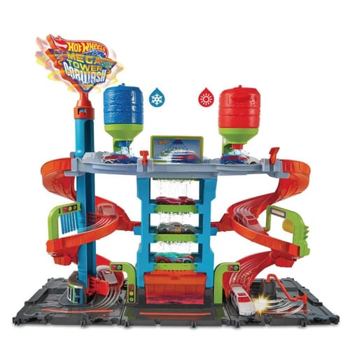 Hot Wheels - Mega Tower Car Wash ,with 1 Color Shi...