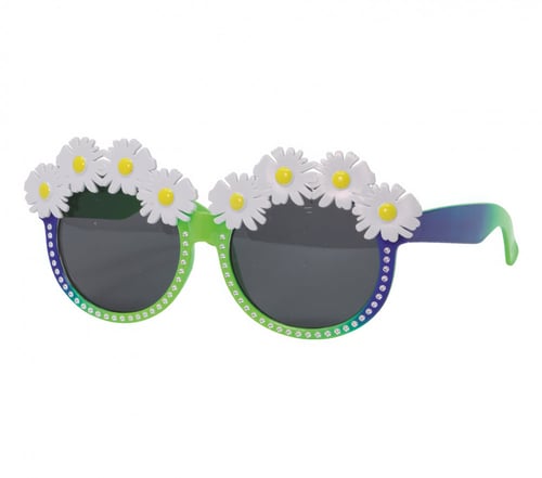 GREEN GLASSES WITH DAISIES (17279)