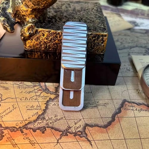 Fidget Slider 3 Layers Metal Push Card for Stress...