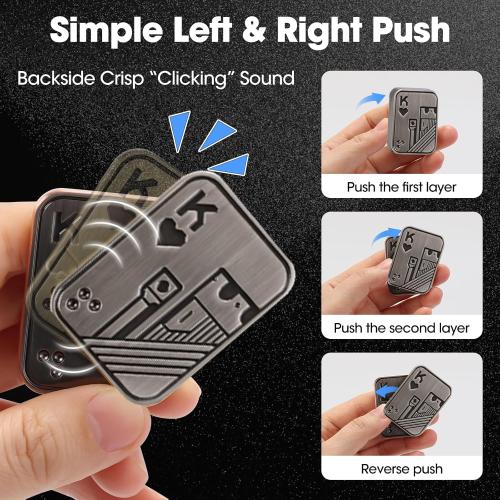 Metal Push Card Magnetic Fidget Slider