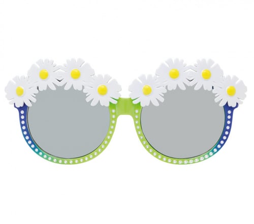 GREEN GLASSES WITH DAISIES (17279)