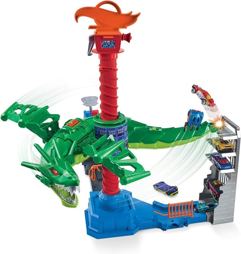 Hot Wheels City Air Attack Dragon Playset