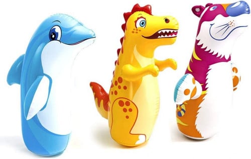 Intex 3D Inflatable Tiger Bop Bags Toy (44669) (1P...