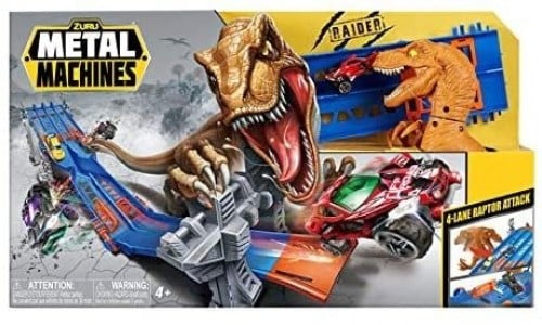 ZURU Metal Machines 4-Lane Raptor Attack Track Pla...