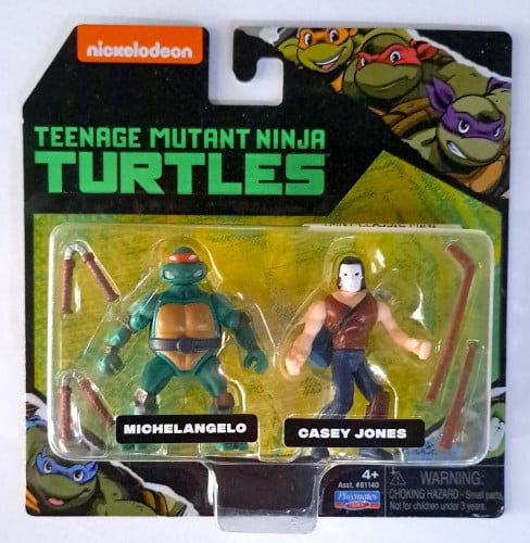 TMNT miniature action figure MICHELANGELO & CASEY...