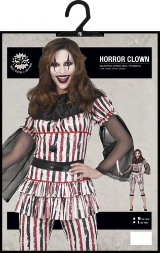 CLOWN TERROR WOMAN ADULT 42-44 L (79337)
