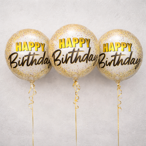 3 pieces of birthday aluminum foil balloons